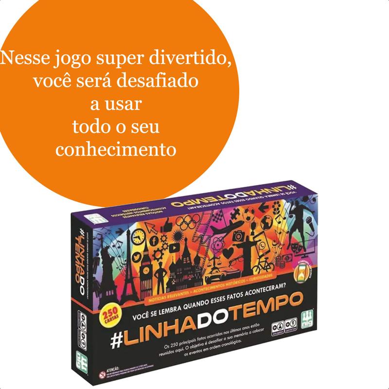 Jogo de Tabuleiro Linha Do Tempo Para Toda A Família Divertido